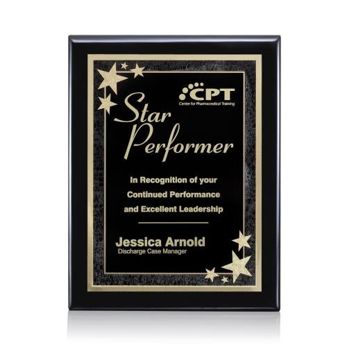 Awards and Plaques - Wall Plaque Awards - Murdock Meredith - Black/Black