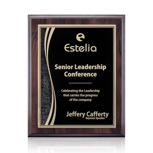 Awards and Plaques - Wall Plaque Awards - Enriquez Stark - Cherry/Black