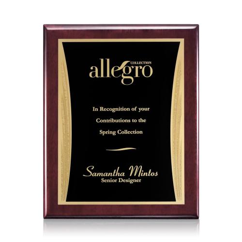 Awards and Plaques - Wall Plaque Awards - Showtime Meredith Plaque - Rosewood/Black