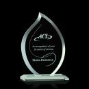 Tomlinson Jade Flame Glass Trophy