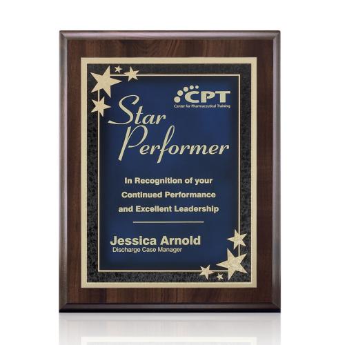 Awards and Plaques - Wall Plaque Awards - Murdock Stark - Cherry/Blue