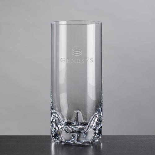 Custom Barware Glasses - Cocktail Glasses - Forbes Hiball/Cooler - Deep Etch