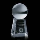 Crystal Ball Globe on Tall Base Crystal Trophy