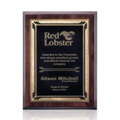 Awards and Plaques - Wall Plaque Awards - Messer Stark - Cherry/Black