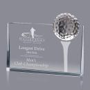 Adair Golf Rectangle Crystal Trophy
