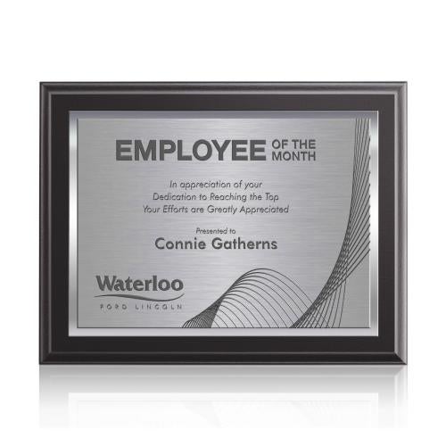 Awards and Plaques - Wall Plaque Awards - Half-Tone Stark - Black/Silver