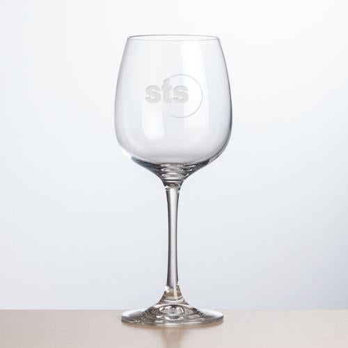 Custom Barware Glasses - Wine Glasses - Roberson Wine - Deep Etch