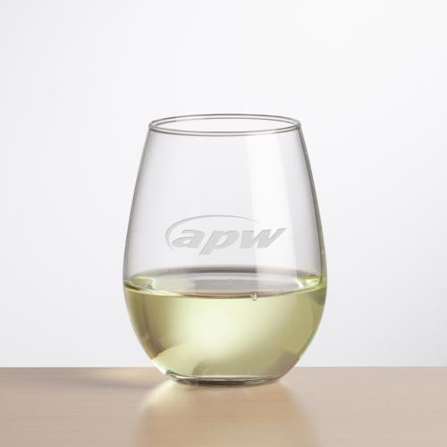 Custom Barware Glasses - Wine Glasses - Stroud Stemless Wine - 12oz/16.75oz/17oz - Deep Etch