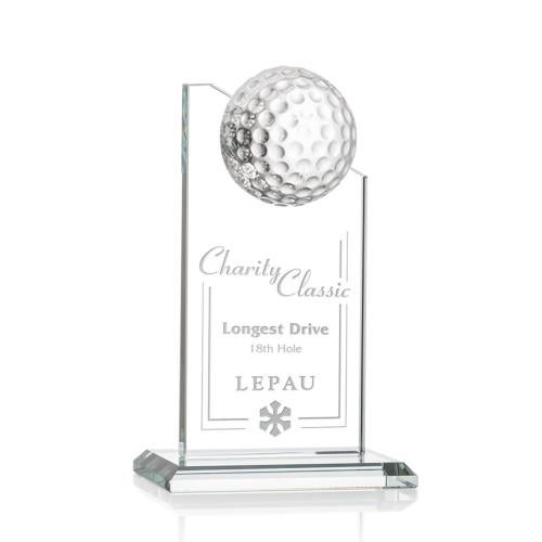 Awards and Plaques - Crystal Trophies - Jordan Golf Clear Peaks Crystal Trophy