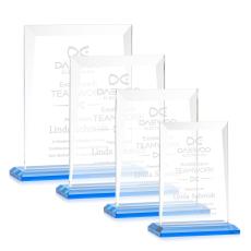 Prieto Sky Blue Rectangle Crystal Trophy - Crystal Trophies