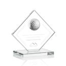 Humphrey Golf Clear Globe Crystal Trophy