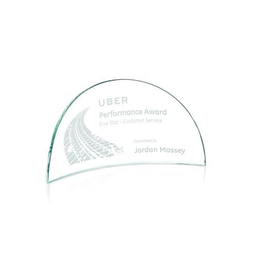 Awards and Plaques - Crystal Trophies - Rosen Crescent Peaks Crystal Trophy