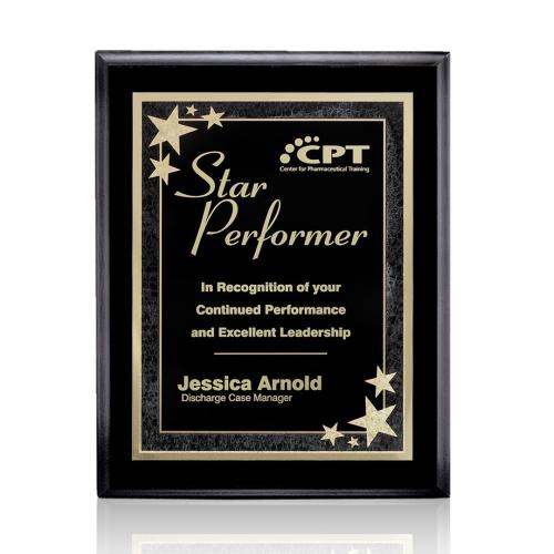 Awards and Plaques - Wall Plaque Awards - Murdock Stark - Black/Black