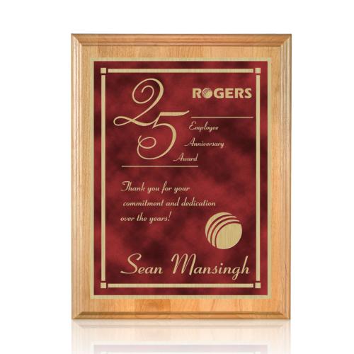 Awards and Plaques - Wall Plaque Awards - Shepherd Berger - Red