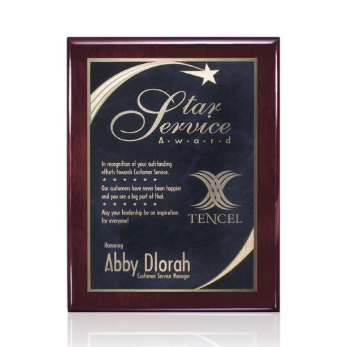 Awards and Plaques - Wall Plaque Awards - Schultz Meredith Plaque - Rosewood Finish