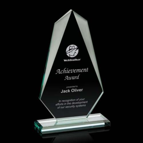 Awards and Plaques - Glass Trophies - Byers Jade Unique Glass Trophy