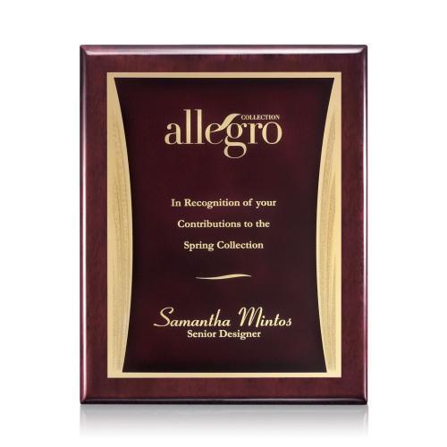 Awards and Plaques - Wall Plaque Awards - Showtime Meredith Plaque - Rosewood/Red