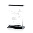 Isaac Black (Vertical) Rectangle Crystal Trophy