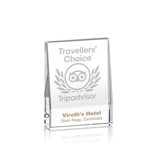 Awards and Plaques - Crystal Trophies - Rossi Rectangle Crystal Trophy