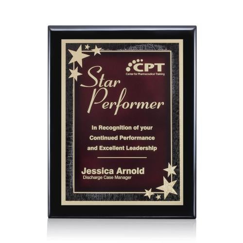 Awards and Plaques - Wall Plaque Awards - Murdock Meredith - Black/Red