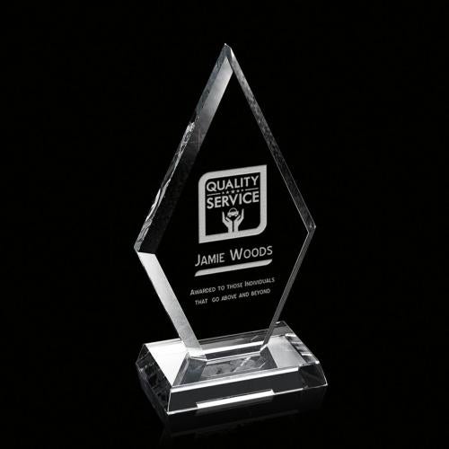 Awards and Plaques - Crystal Trophies - Premier Diamond Starfire Crystal Trophy
