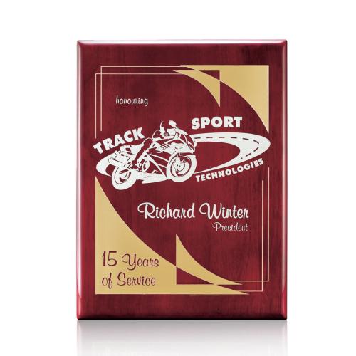 Awards and Plaques - Wall Plaque Awards - Hoskins Plaque - Rosewood
