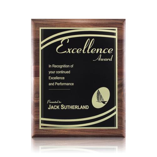Awards and Plaques - Wall Plaque Awards - Puckett Otero - Walnut/Black