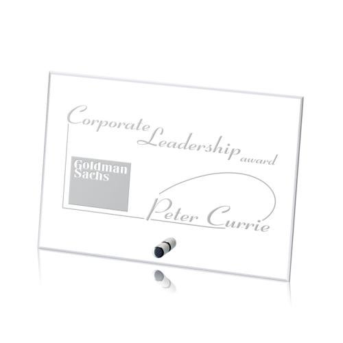 Awards and Plaques - Crystal Trophies - Manning Horizontal Rectangle Crystal Trophy