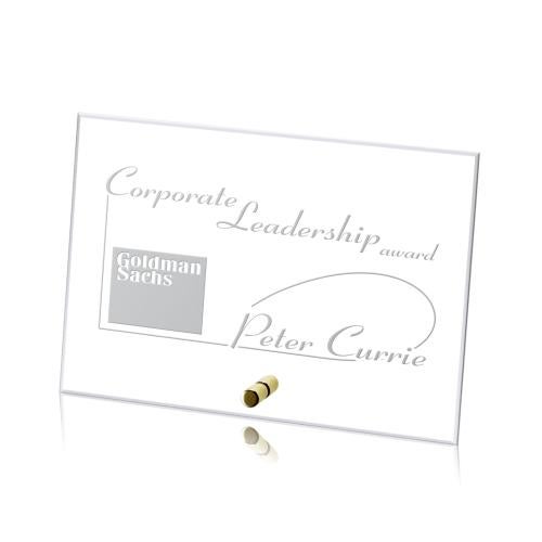 Awards and Plaques - Crystal Trophies - Manning Horizontal Rectangle Crystal Trophy