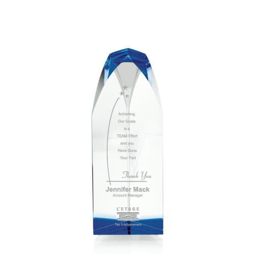 Awards and Plaques - Crystal Trophies - Cascade Tower Towers Crystal Trophy