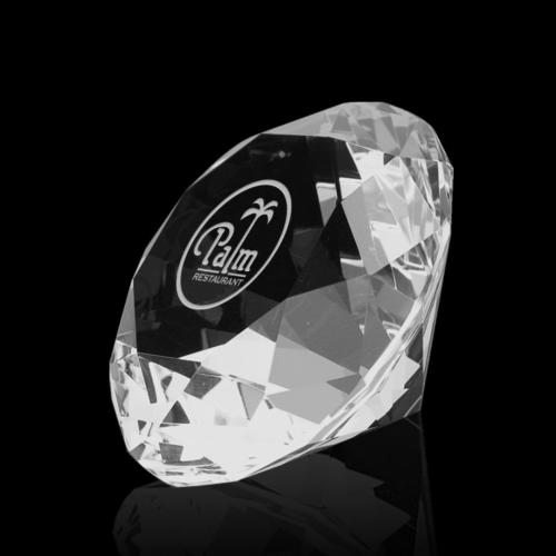 Awards and Plaques - Crystal Trophies - Optical Diamond Crystal Trophy