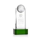 Kruse Globe on Base Green Towers Crystal Trophy