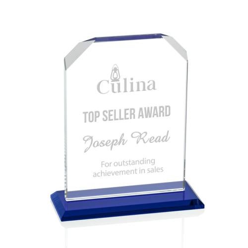 Awards and Plaques - Crystal Trophies - Calvert Blue Peaks Crystal Trophy