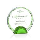 Duffy Full Color Green Circle Crystal Trophy