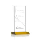 Rodrigues Liquid&trade; Amber Rectangle Crystal Trophy