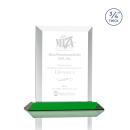 Hinton Green Rectangle Crystal Trophy