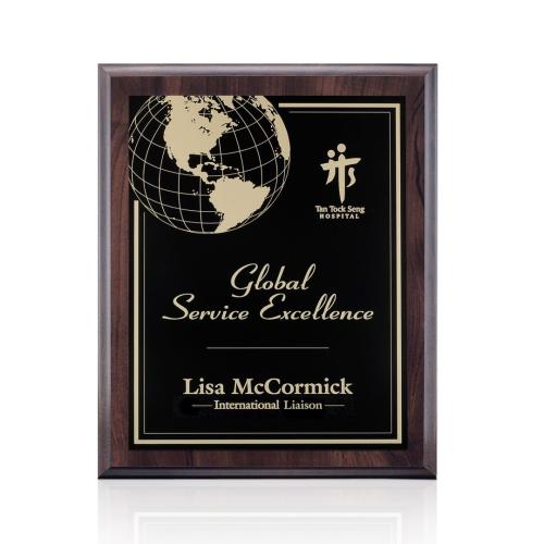 Awards and Plaques - Wall Plaque Awards - Puckett Stark - Cherry/Black