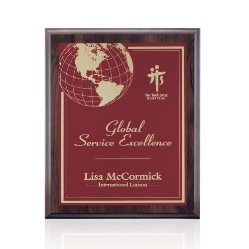 Awards and Plaques - Wall Plaque Awards - Puckett Stark - Cherry/Red