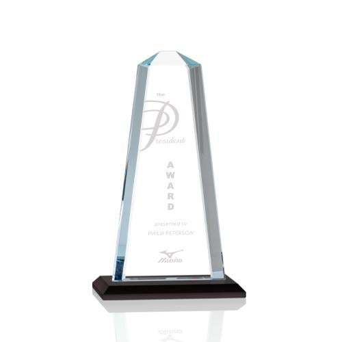 Awards and Plaques - Crystal Trophies - Driscoll Black Towers Crystal Trophy