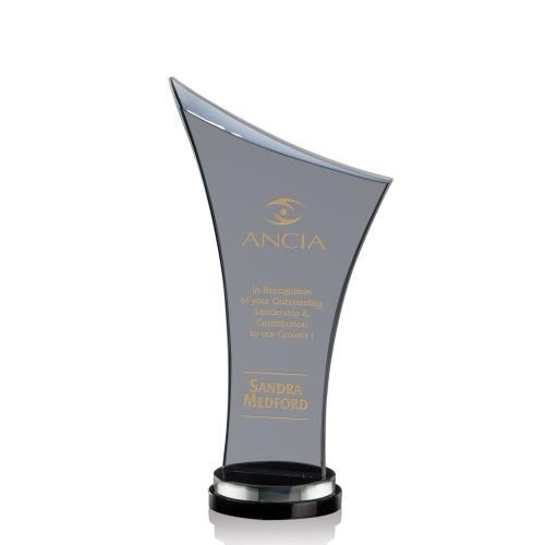 Awards and Plaques - Crystal Trophies - Casillas Black Peaks Crystal Trophy