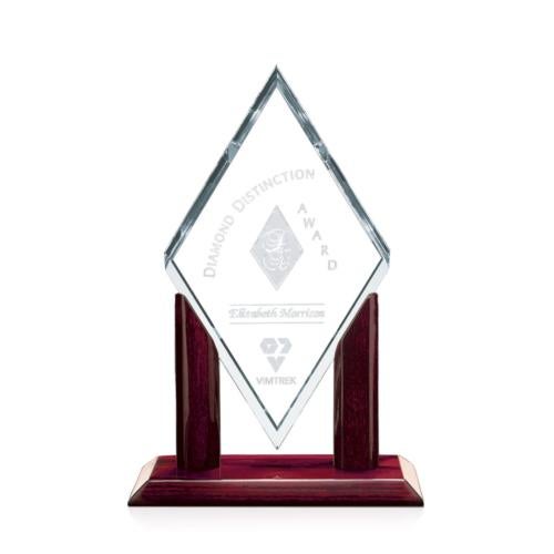 Awards and Plaques - Crystal Trophies - Rosado Starfire Crystal Trophy