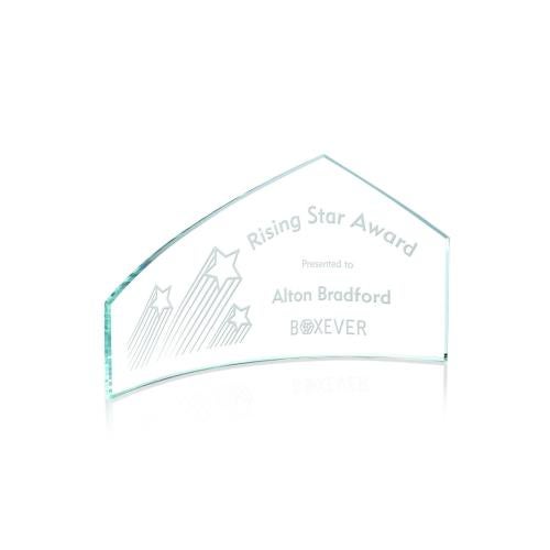 Awards and Plaques - Crystal Trophies - Dodge Crescent Peaks Crystal Trophy