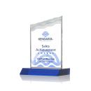Bowden Full Color Blue Peaks Crystal Trophy