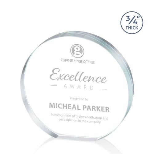 Awards and Plaques - Crystal Trophies - McMahon Circle Crystal Trophy