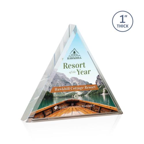 Awards and Plaques - Acrylic Trophies - Moran Full Color Pyramid Acrylic Trophy