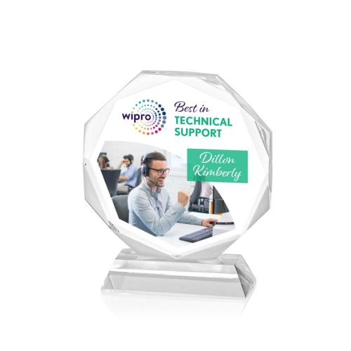 Awards and Plaques - Acrylic Trophies - Dillard Full Color Polygon Acrylic Trophy