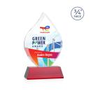 Cavazos Full Color on Helton Red Flame Crystal Trophy