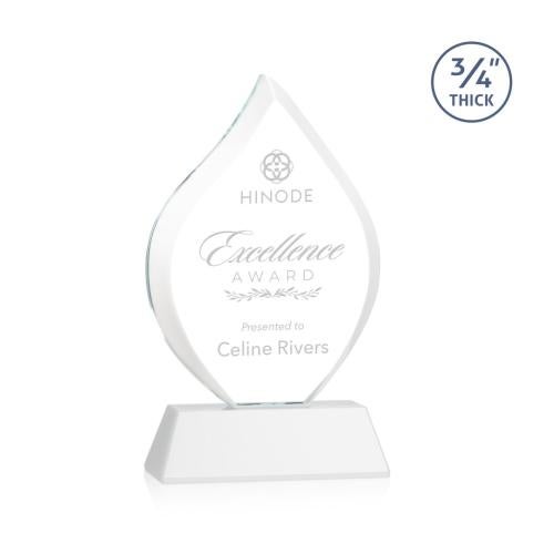 Awards and Plaques - Crystal Trophies - Cavazos on Helton Base Fagan Flame Crystal Trophy