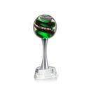 Boykin Towers on Metal Pedestal Base Glass Trophy