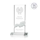Rubin Clear Rectangle Crystal Trophy